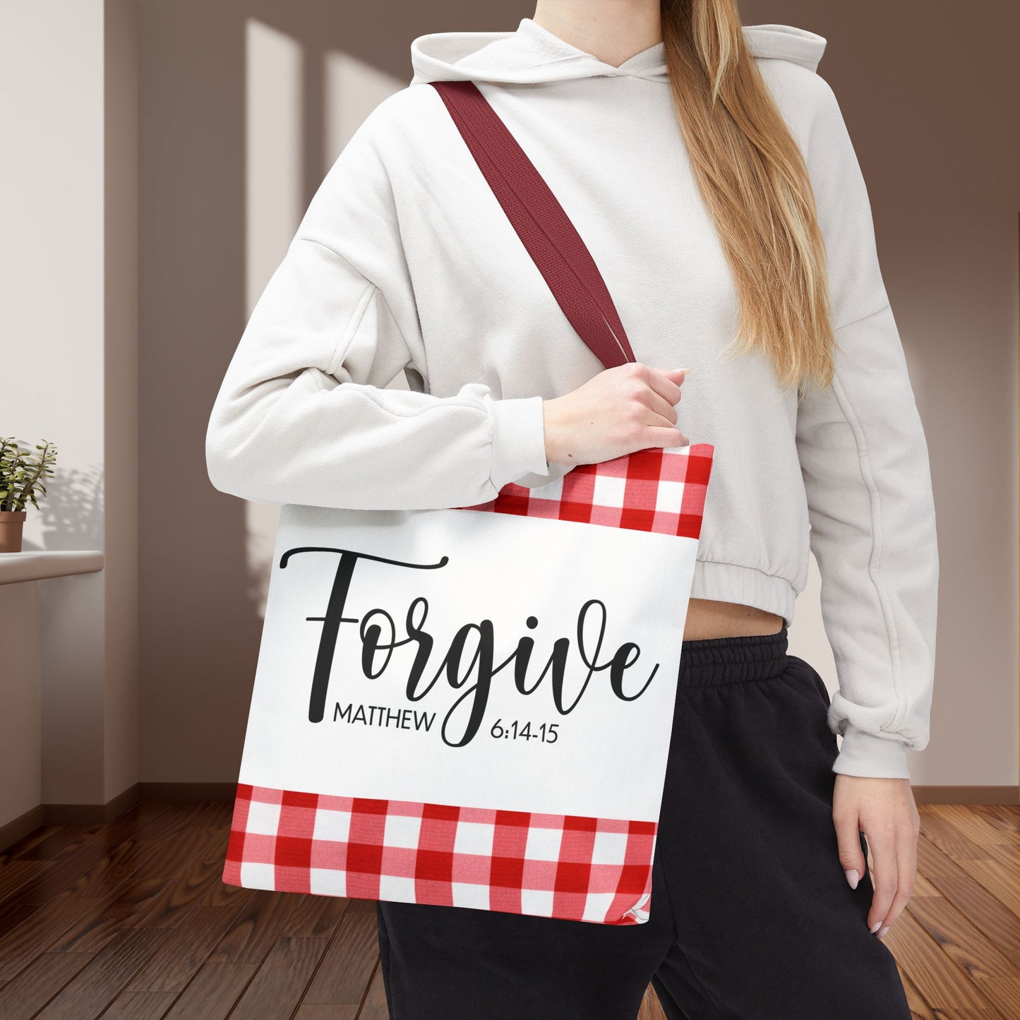 Grace to Forgive – Matthew 6:14–15 Scripture Inspirational Travel Bag Travel Bible Bag Stylish and Versatile for Everyday Use (Double-sided print)
