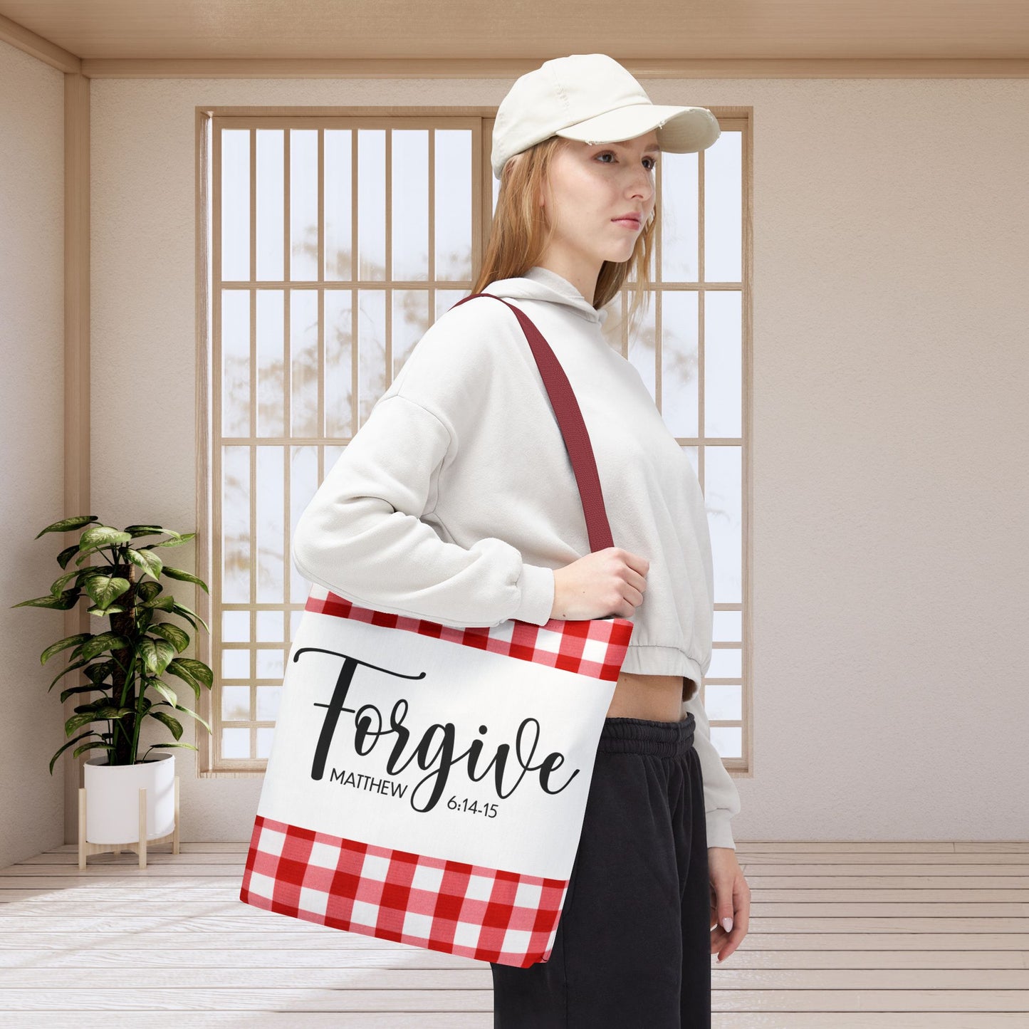Grace to Forgive – Matthew 6:14–15 Scripture Inspirational Travel Bag Travel Bible Bag Stylish and Versatile for Everyday Use (Double-sided print)