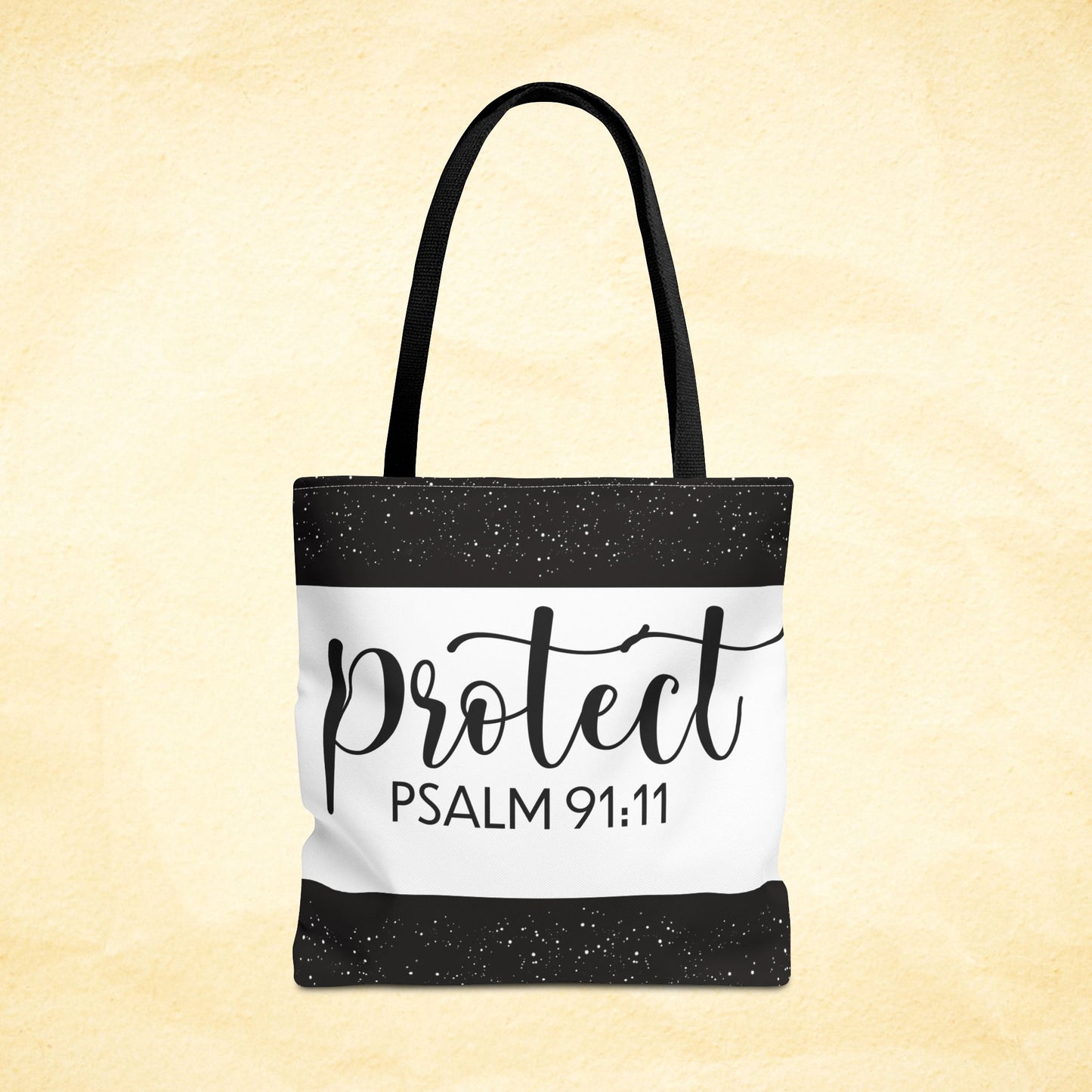 Heavenly Guarded Bible scripture Travel Tote Bag – Psalm 91:11 Scripture-Inspired Travel Companion (Double-sided print)
