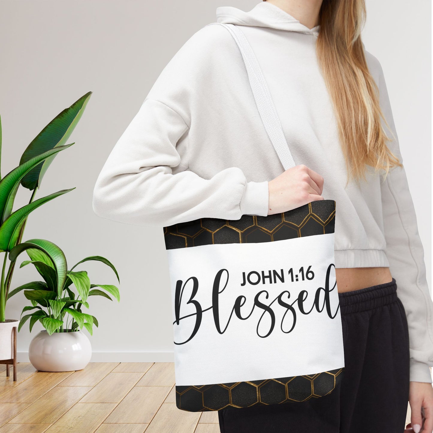 Blessed Designer Travel Bag – John 3::16 | Faith-Filled Style for Everyday Living Double and gift giving (Double sided design)