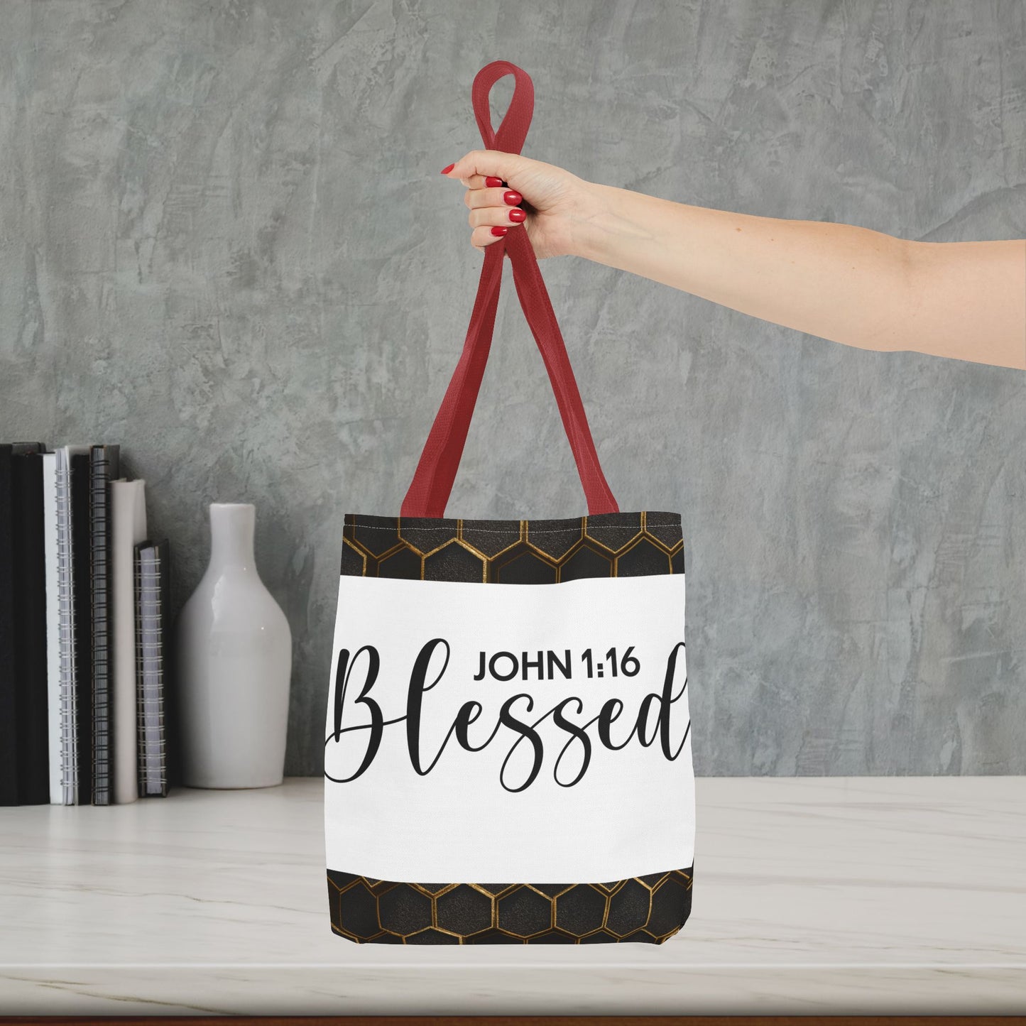 Blessed Designer Travel Bag – John 3::16 | Faith-Filled Style for Everyday Living Double and gift giving (Double sided design)