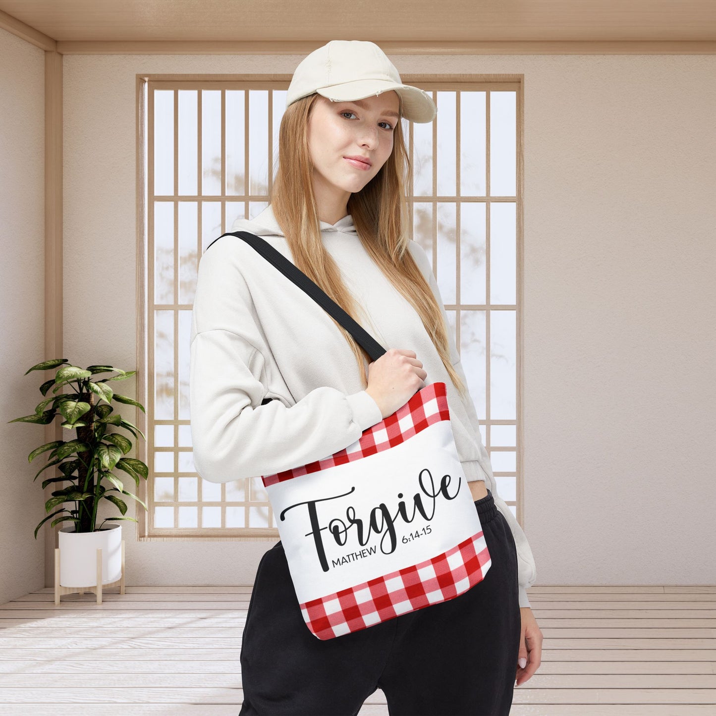 Grace to Forgive – Matthew 6:14–15 Scripture Inspirational Travel Bag Travel Bible Bag Stylish and Versatile for Everyday Use (Double-sided print)