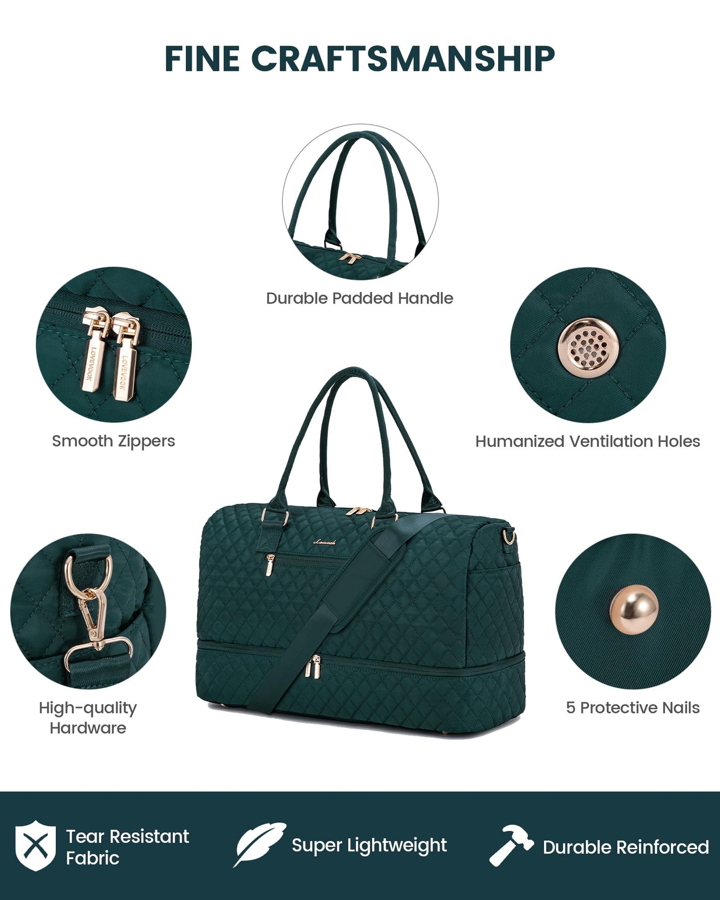 Grace in Every Journey Travel Duffle Bag for Women, with Shoe Compartment, Carry on Bag with Toiletry Bag, Gym Duffel Bag 3 Pcs Set