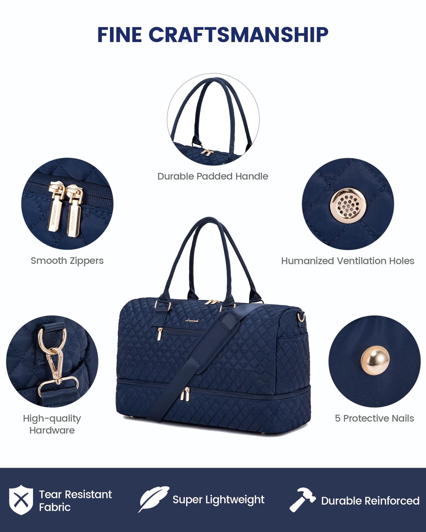 Grace in Every Journey Travel Duffle Bag for Women, with Shoe Compartment, Carry on Bag with Toiletry Bag, Gym Duffel Bag 3 Pcs Set