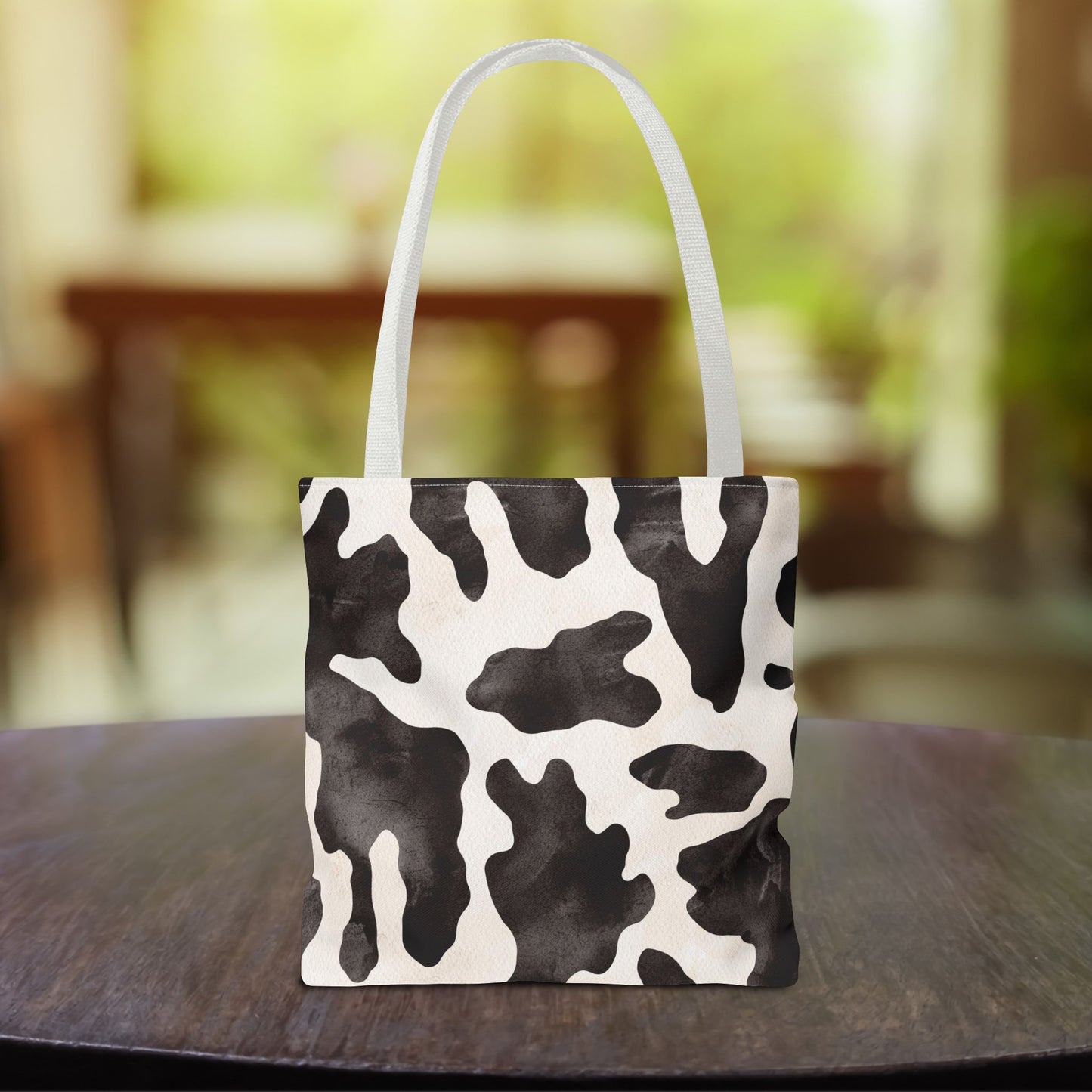 Be Wise – inspired by Matthew 10:16 Chic Cow Print designer Bag for Stylish Errands and Everyday Use