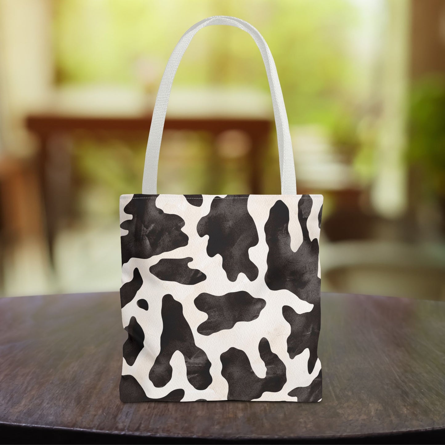Be Wise – inspired by Matthew 10:16 Chic Cow Print designer Bag for Stylish Errands and Everyday Use