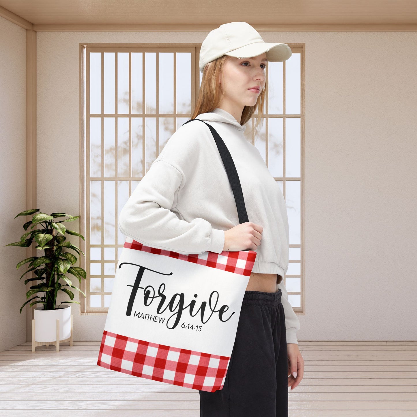 Grace to Forgive – Matthew 6:14–15 Scripture Inspirational Travel Bag Travel Bible Bag Stylish and Versatile for Everyday Use (Double-sided print)